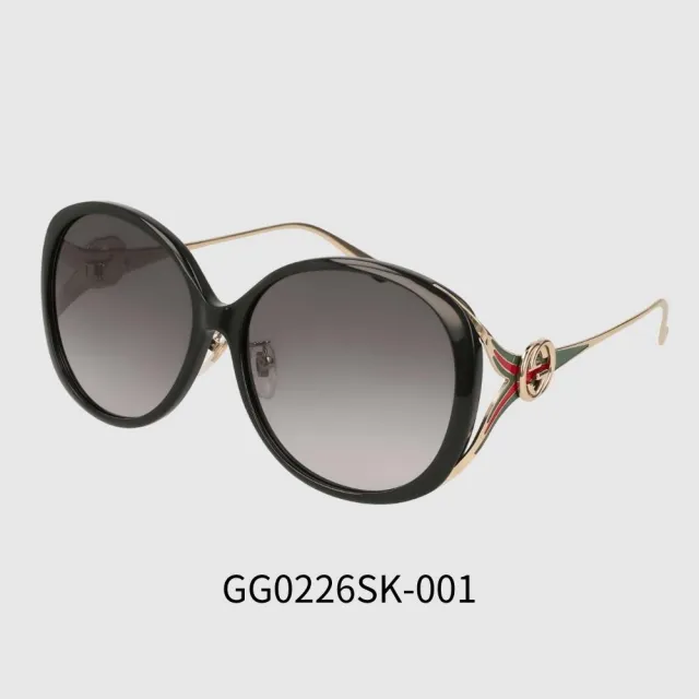 GUCCI 古馳】經典LOGO大框暢銷太陽眼鏡(GG0225S、GG0226SK 多款任選