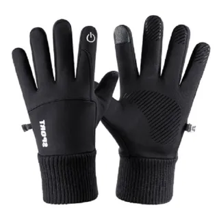 【Osun】冬季戶外加絨騎車防風防水觸屏保暖手套(多色任選-CE462-加絨觸屏-)