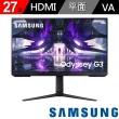 【SAMSUNG 三星】S27AG320NC Odyssey G3 27型 165Hz 電競螢幕(FreeSync/1ms/樞紐旋轉)