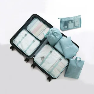 【PUSH!】旅遊用品旅行收納袋8件套行李箱衣物整理收納包袋套裝(收納袋8件套S84)