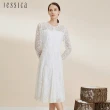【JESSICA】氣質立體花卉刺繡蕾絲透膚長袖洋裝22427A