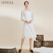 【JESSICA】氣質立體花卉刺繡蕾絲透膚長袖洋裝22427A