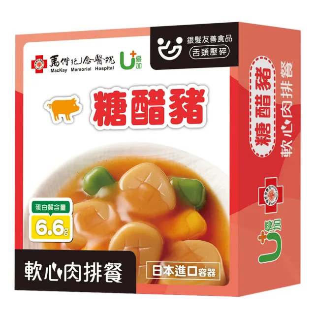 【U+優加x馬偕】軟心肉排餐(奶香鮭魚/糖醋豬/滷肉豬/三杯雞/蔥油雞)