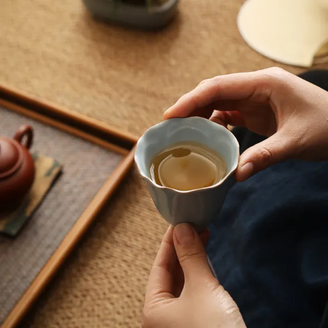 【美味好伙伴】汝窯茶杯禮盒 一海五杯(茶杯 茶具 茶壺 泡茶壺)