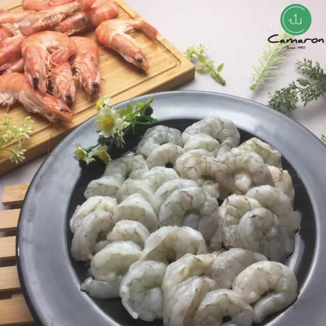 【Camaron 卡馬龍】五星級XXL無毒鮮甜白晶蝦蝦仁10入組(250g/包 約18-20隻)