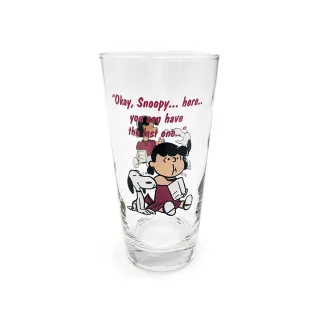 【大西賢製販】SNOOPY史努比 復古玻璃杯 L 410ml 史努比與露西(餐具雜貨)