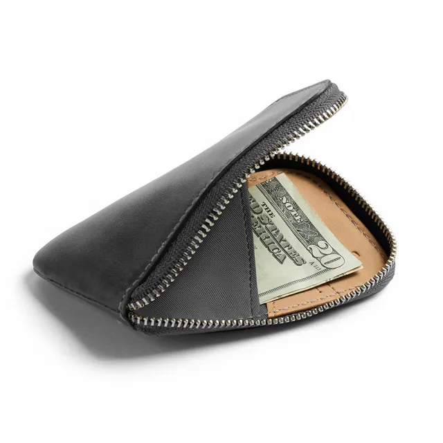 【Bellroy】小錢包 卡片收納包 拉鍊包 零錢包 優質環保皮革(外灰/內鈷藍)