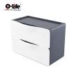 【O-Life】辦公室抽屜收納盒- 2抽屜(桌上收納盒 抽屜收納盒 儲物盒 文具收納盒 桌上抽屜收納盒)