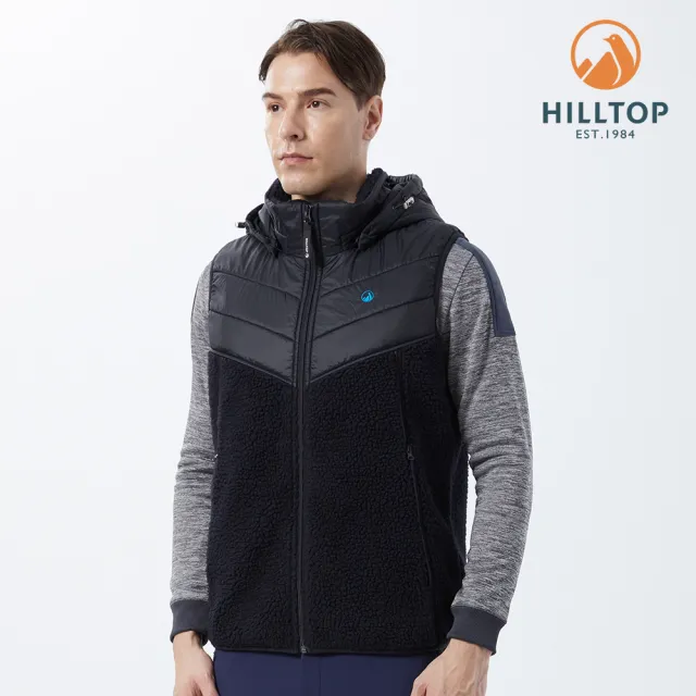 【Hilltop 山頂鳥】Cross-Country Fleece 男款保暖搖粒絨刷毛背心 PH25XMA0 深藍