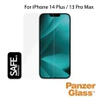 【PanzerGlass】iPhone 14 Plus 6.7吋 SAFE 2.5D 耐衝擊高透強化玻璃保護貼(黑)