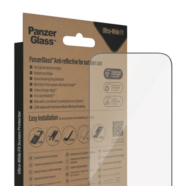 【PanzerGlass】iPhone 14 Pro 6.1吋 2.5D 耐衝擊抗反射玻璃保護貼(黑)