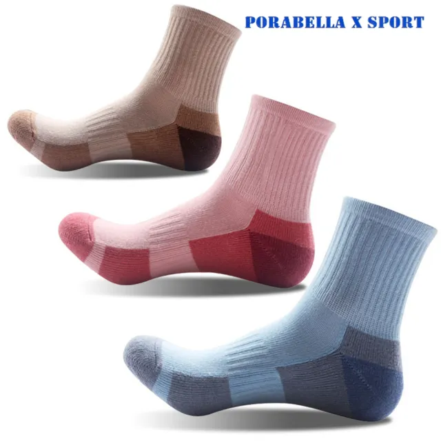 【Porabella】任選三雙 女襪 撞色 中筒襪女 襪子女 女襪子 中筒襪 運動襪 運動襪子 跑步襪SPORT SOCKS