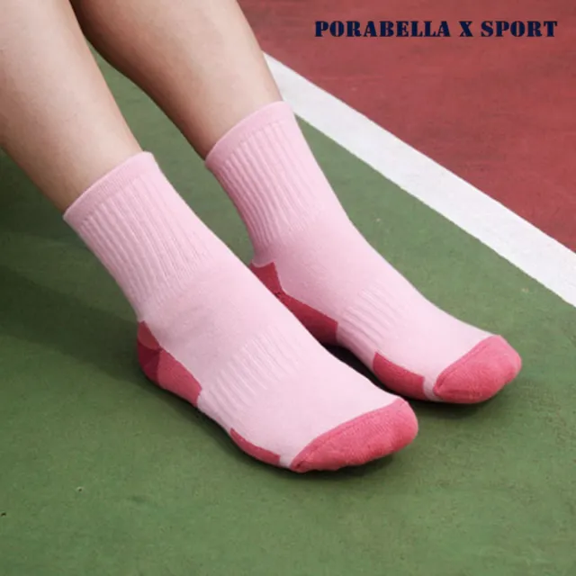 【Porabella】任選三雙 女襪 撞色 中筒襪女 襪子女 女襪子 中筒襪 運動襪 運動襪子 跑步襪SPORT SOCKS