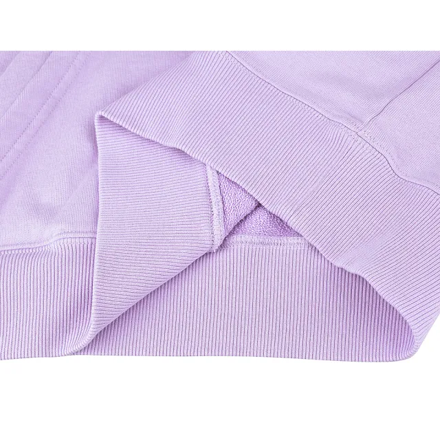 【MM6 MAISON MARGIELA】MM6 Maison Margiela白字LOGO棉質長袖連帽T恤(女款/淡紫色)