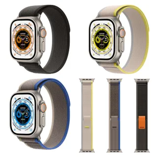 【The Rare】Apple Watch Ultra S8/S7 野徑尼龍回環式錶帶 替換腕帶 運動錶帶(41/40/38MM)