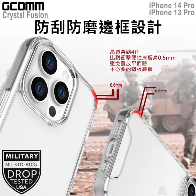 【GCOMM】iPhone 14Pro 13Pro 晶透軍規防摔殼 Crystal Fusion(iPhone 14 Pro 13 Pro 6.1吋 共用)