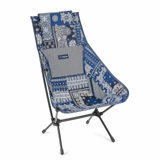 【Helinox】Chair Two 輕量高背椅 拼接圖騰 藍 HX-12894(HX-12894)