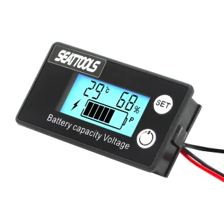 電池電量顯示 含溫度量測 電動車電瓶蓄電池電量表 B-BC6T(電量表 顯示器 電壓表)