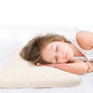 【ISHUR 伊舒爾】買1送1 純天然兒童乳膠枕+枕套(枕頭 乳膠枕 大尺寸 完美支撐 兒童枕頭)
