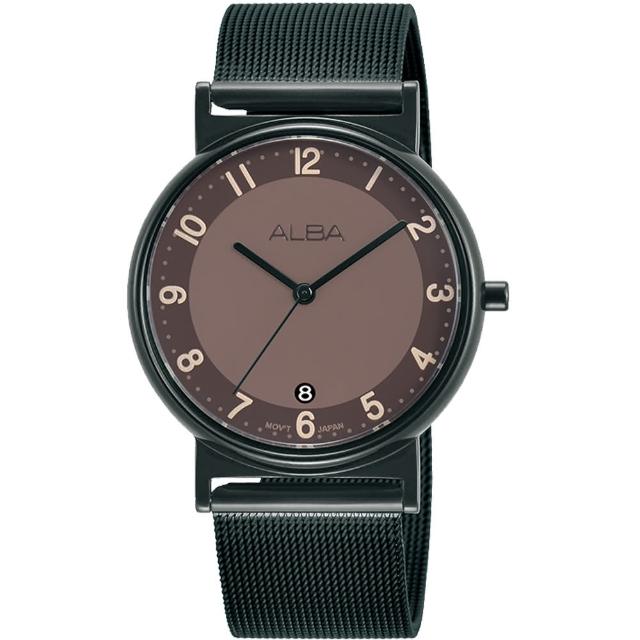 【ALBA】雅柏 復古風 時尚米蘭帶女錶-34mm 禮物 送禮 推薦(AG8M49X1/VJ32-X328SD)