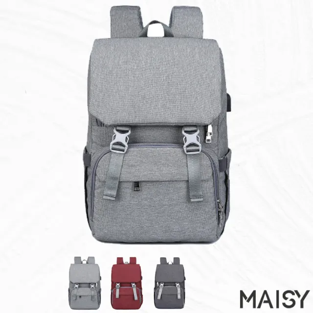 【MAISY】多功能便攜式折疊嬰兒墊後背媽咪包(現+預  酒紅色 / 淺灰色 / 深灰色)