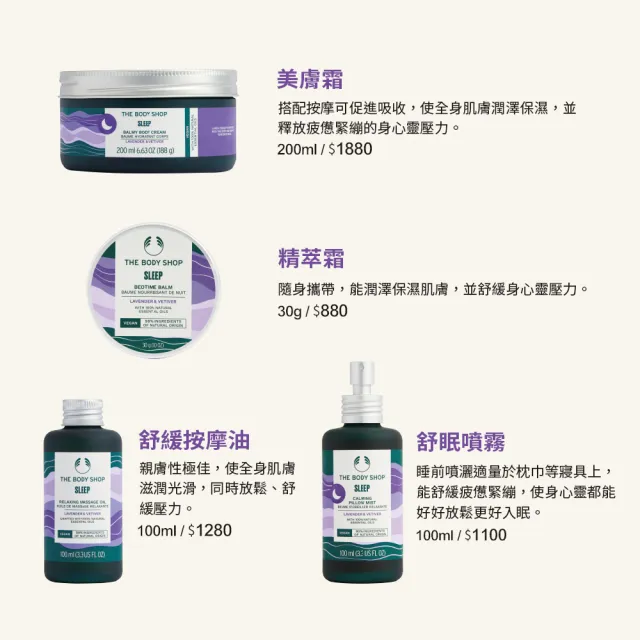 【THE BODY SHOP 美體小舖】靜舒心 舒緩按摩油(100ML)