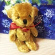 【TEDDY HOUSE泰迪熊】泰迪熊玩具玩偶公仔絨毛限量紀念安格拉羊毛泰迪熊紅吊飾(正版泰迪熊羊毛手腳可動)