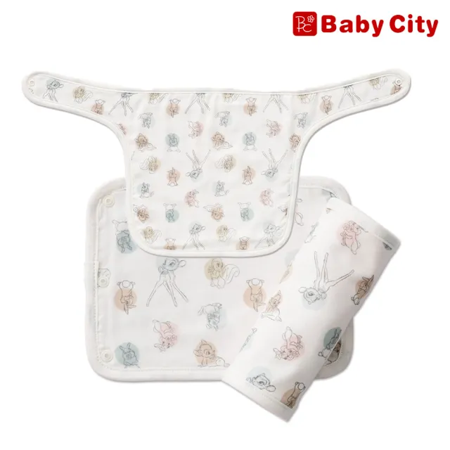【BabyCity娃娃城 官方直營】揹帶通用口水巾/胸巾3入組(3款)
