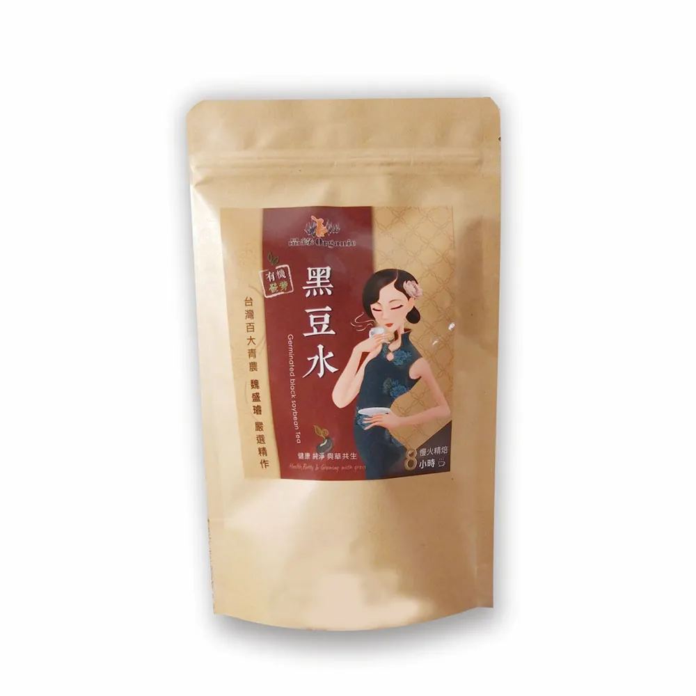 【品綠】有機發芽黑豆水8gx12入x1袋(三角立體茶包)