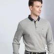 【pierre cardin 皮爾卡登】休閒服飾 蓄熱保暖素色厚長袖POLO衫-灰色(5225272-95)