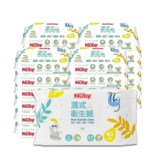 【Nuby】濕式衛生紙40抽/24包(可沖馬桶)