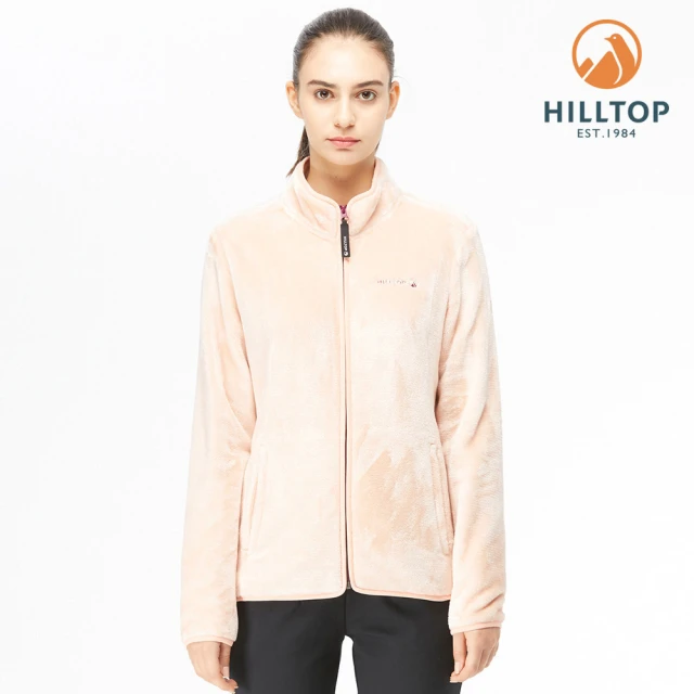 【Hilltop 山頂鳥】女款立領保暖刷毛外套 H22FW2 粉