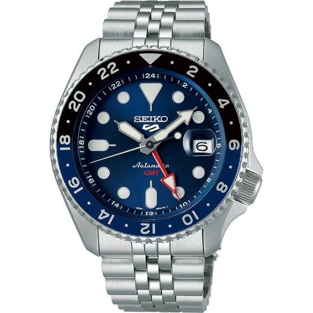 【SEIKO 精工】5 Sports 系列 GMT機械腕錶(4R34-00A0B/SSK003K1) 七夕 送禮自用