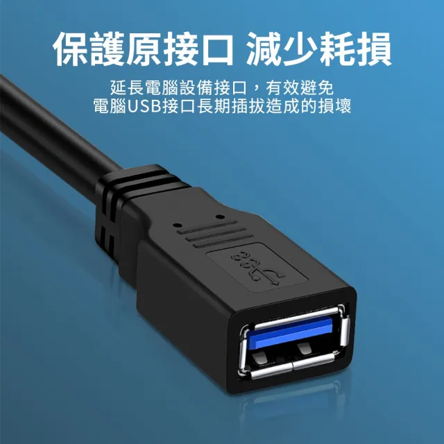 【聆翔】USB 3.0 高速延長線 2M(USB公母延長線 A公A母 公對母 延長線 USB線)