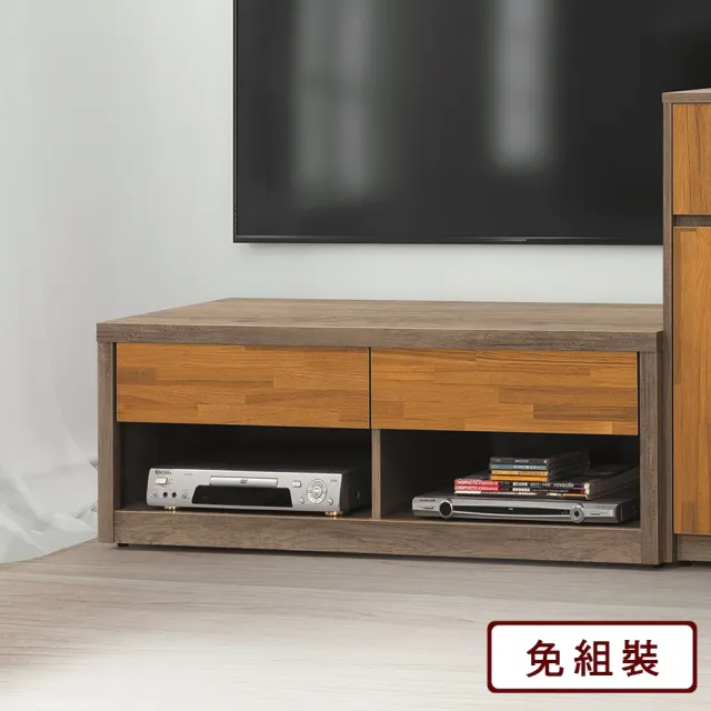 【AS雅司設計】AS-艾融混色4尺長櫃-121*40*42cm-2色可選