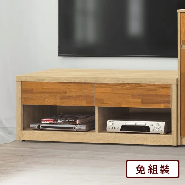 【AS雅司設計】AS-艾融混色4尺長櫃-121*40*42cm-2色可選