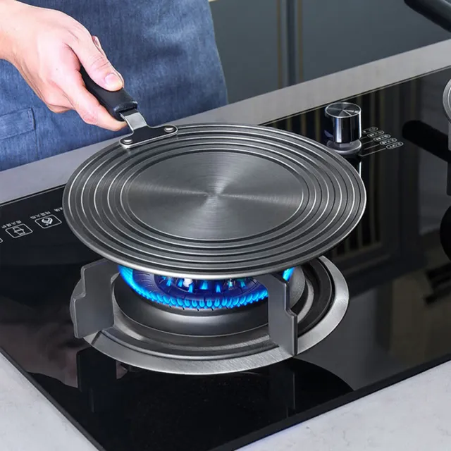 【PUSH!】廚房用品4MM加厚防燒黑瓦斯爐導熱盤快速解凍(導熱板解凍板24CM帶手柄小號D273-1)