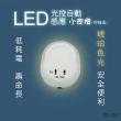【Mayka明家】GN-110光控LED小夜燈 附插座 圓弧形 琥珀光(自動感應 低耗電 低熱能)