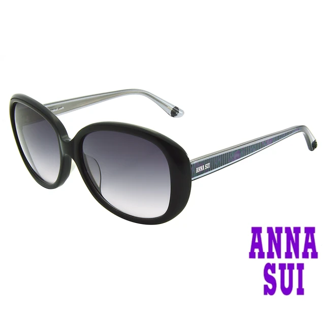 【ANNA SUI 安娜蘇】安娜線條花漾系列太陽眼鏡(AS939-001-黑)