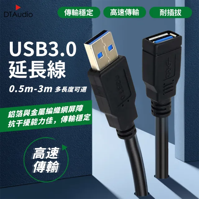 【聆翔】USB 3.0 高速延長線 3M(USB公母延長線 A公A母 公對母 延長線 USB線)