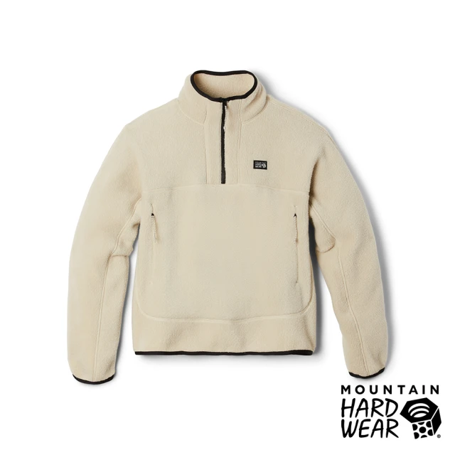 【Mountain Hardwear】HiCamp Fleece Pullover W 舒適刷毛保暖立領套頭上衣 女款 貝殼白 #2002611