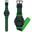 【CASIO 卡西歐】G-SHOCK 科幻感奇妙世界螢光色調方形電子錶-亮綠(DW-D5600TD-3 防水200米)