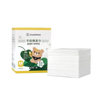 【妙妙熊】平紋棉柔巾-80張/盒