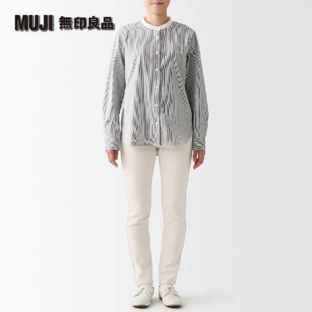 【MUJI 無印良品】女有機棉混彈性丹寧合身褲(原色)