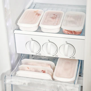 【Dagebeno荷生活】冰箱肉類保鮮專用收納盒冷凍分裝分格保鮮盒備菜盒-小號350ml(3入)