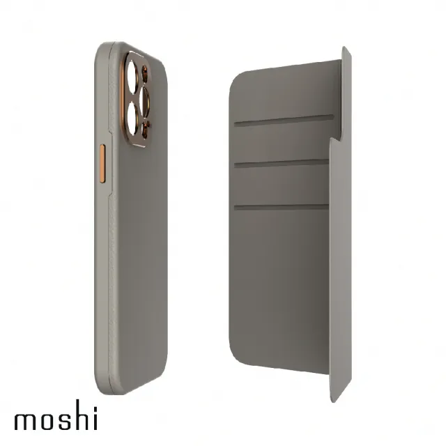 moshi】iPhone 14 Pro Max 6.7吋Magsafe Overture 磁吸可拆式卡夾型皮