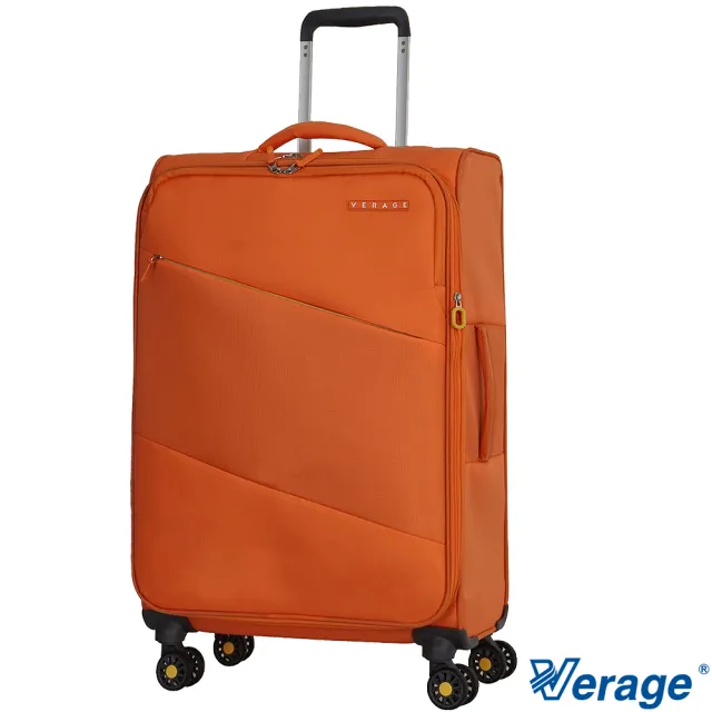 【Verage 維麗杰】24吋六代極致超輕量系列布面行李箱/布箱/布面行李箱/布面箱(橘)