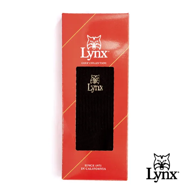 【Lynx Golf】男款山貓Logo精美襪款3入組(短襪/中筒襪)