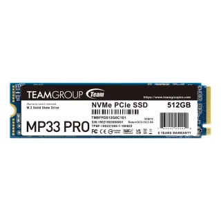 【TEAM 十銓】MP33 PRO 512GB M.2 PCI-E SSD 固態硬碟