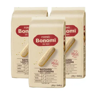 【Bonomi白朗妮】義大利 姆指餅乾500g x3入(拇指餅乾 提拉米蘇  甜點)